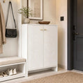 Slim 5-Tier Entryway Shoe Cabinet with Double Doors - Space Saving Storage