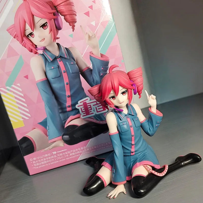 Kasane Teto Twin-Tail Anime Girl Figure Set - PVC Collectible Dolls for Desktop Display