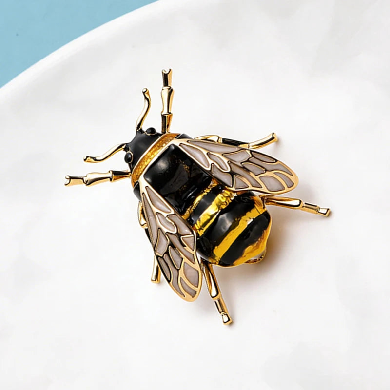 Wuli & Baby Enamel Wasp Bee Brooch Pin - Fashion Jewelry Gift