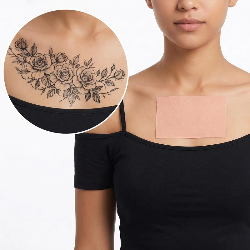 Tattoo Cover Up Tape Skin-Tone Sweatproof Concealing Tape for Tattoos & Scars