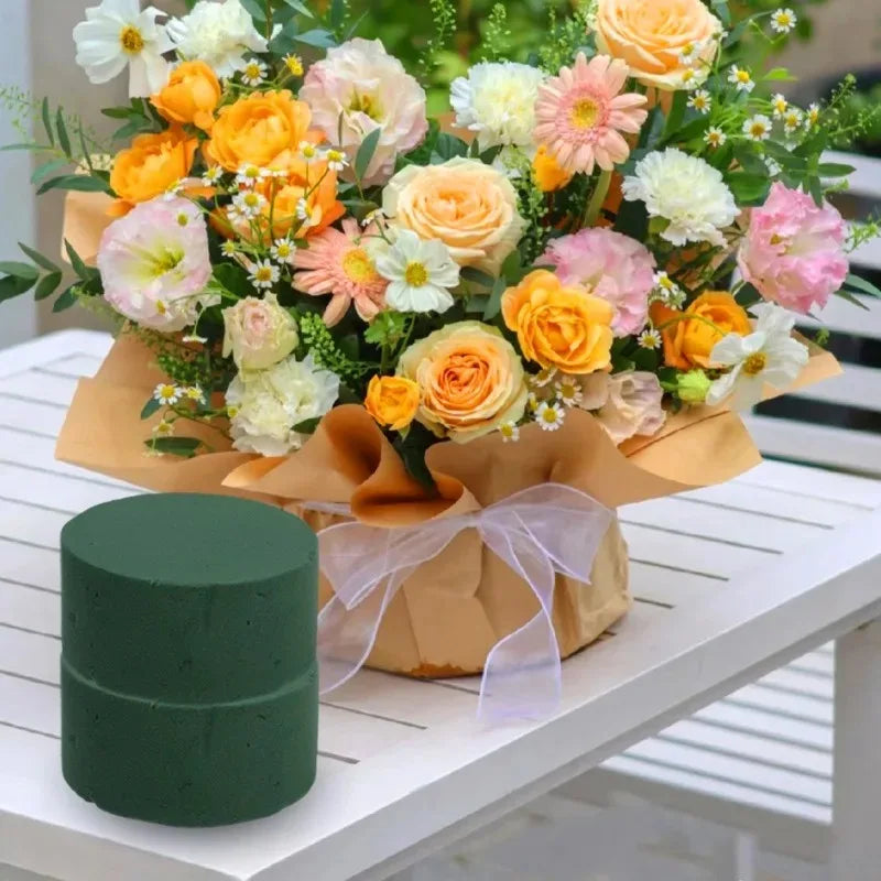 Green Floral Foam Block 8x8x4cm for Flower Arrangements & Wedding Decor