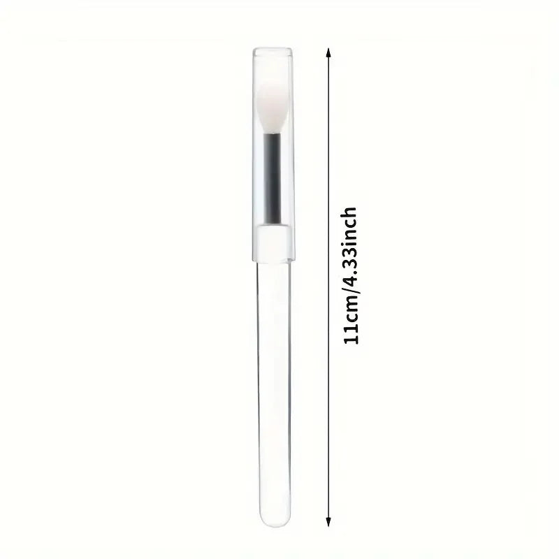 Portable Silicone Lip Brush Set with Cover - Soft Multifunctional Lip Makeup Applicators