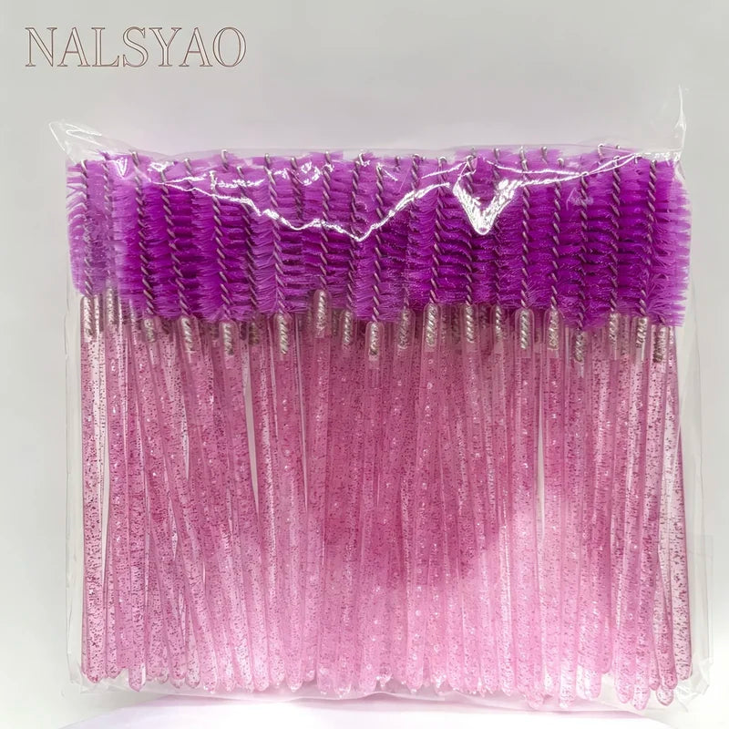 Disposable Eyelash Brushes Spoolies Micro Lash Mascara Wands 100pcs Wholesale