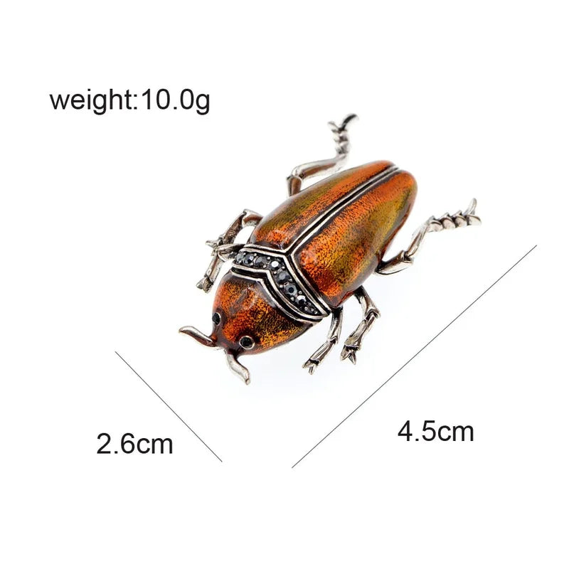 Cute Beetle Brooch Pins for Women Men Kids Jewelry Fashion Gift