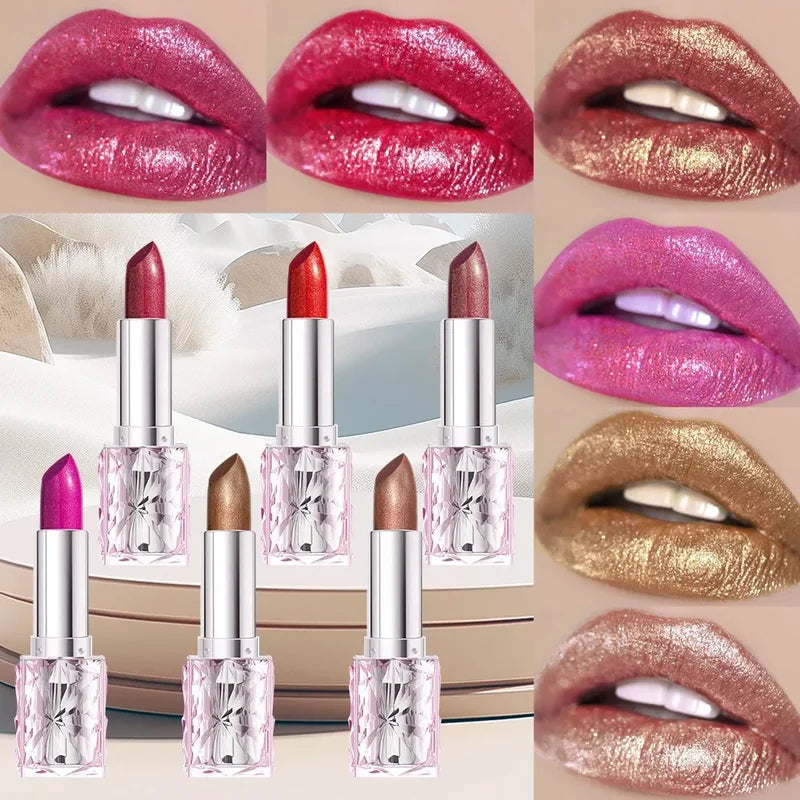 Pearlescent Flashing Lipstick - Moisturizing, Long-Lasting, Brightening Lip Color 04
