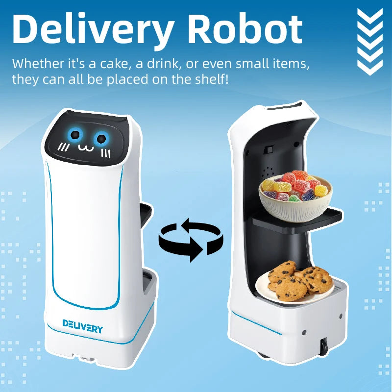 Remote Control Food Delivery Robot Toy with Prank Surprises - Xmas Gift for Kids & Adults