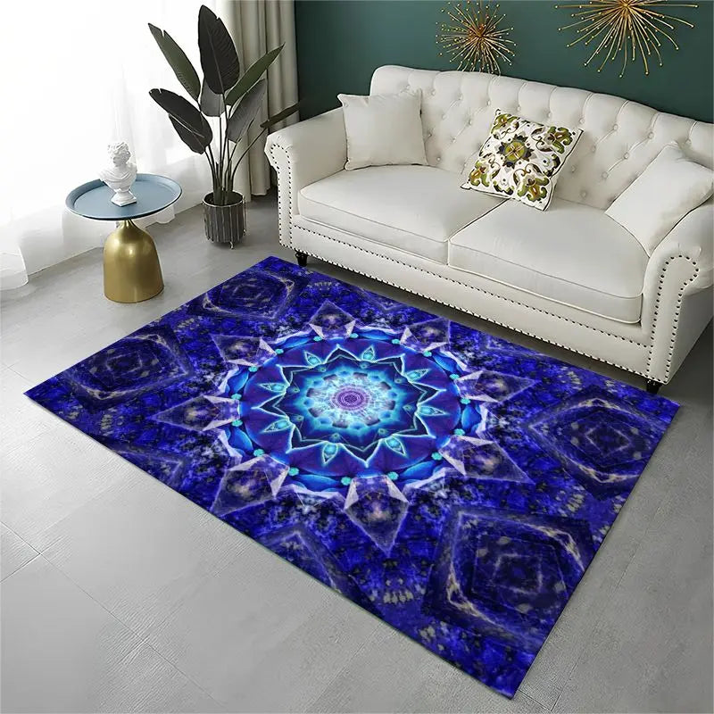 Bohemia Mandala Yoga Flower Area Rug Non-slip Carpet for Home & Living