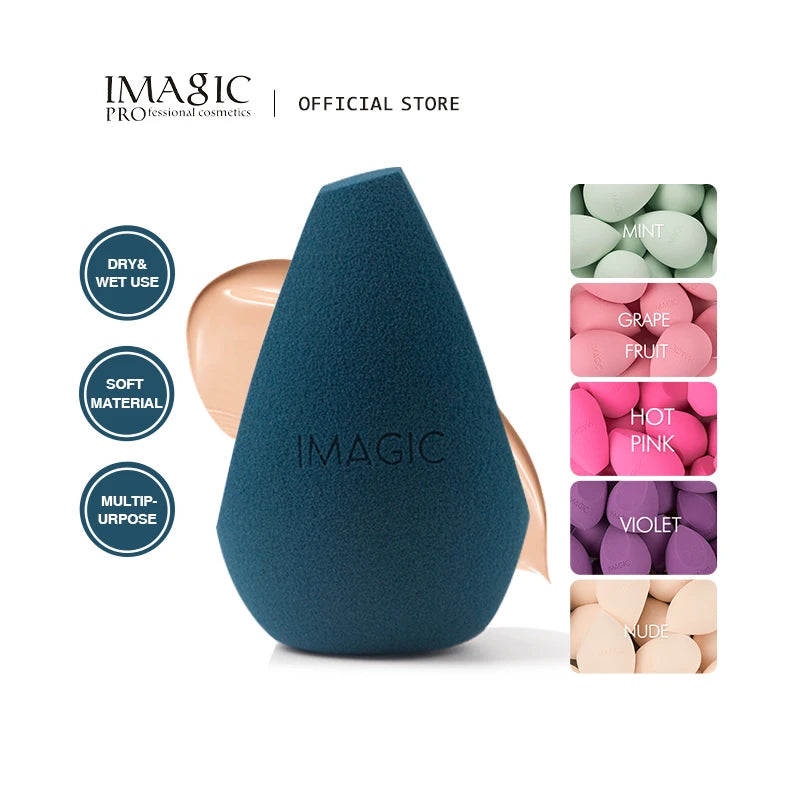 Multicolor Makeup Sponge Set for Wet and Dry Foundation Application - Soft Cosmetic Blending Puff