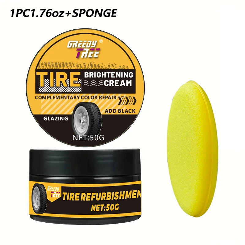 Car Tire Gloss Wax - UV Resistant Restores Shine on Rubber & Plastics