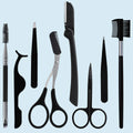 8-Pack Stainless Steel Eyebrow Trimming Tool Set for Men
