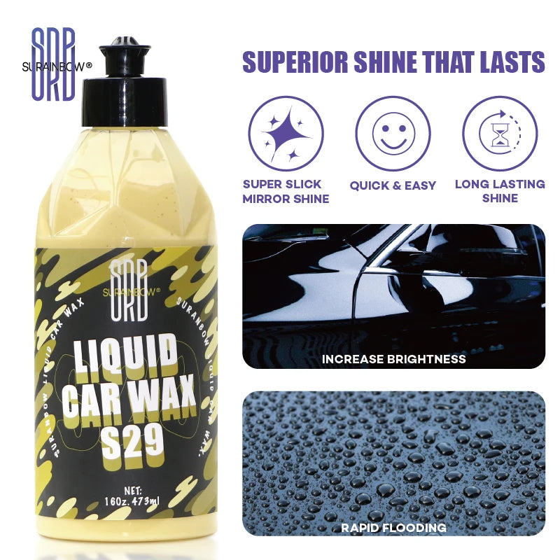 Advanced Car Wax Liquid Wax for All Paint Colors & Black Car Shine