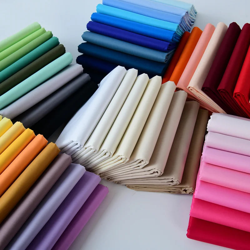 Cotton Fabric Solid Color Cloth for Sewing and DIY Clothing Projects