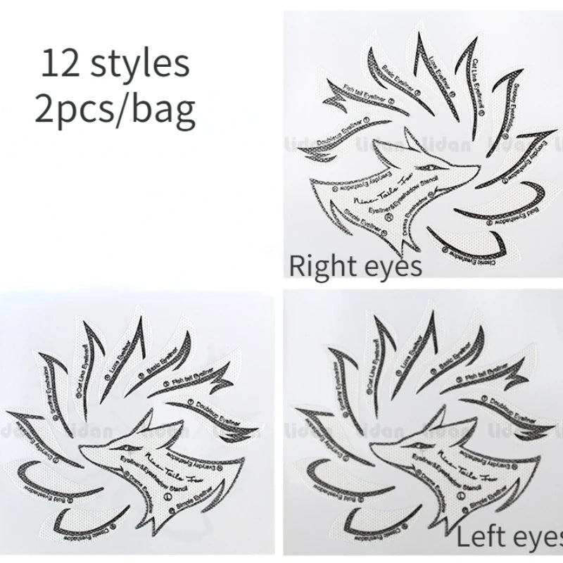 Reusable Silicone Eyeliner Stencils for Winged Makeup - 2PCS Set