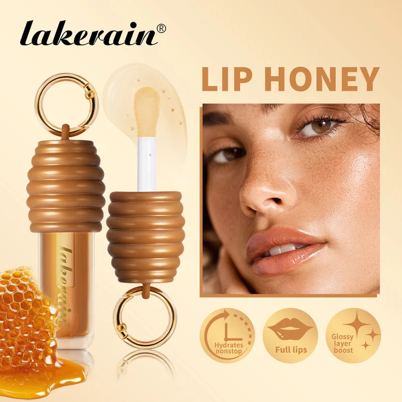 Honey Lip Gloss with Glossy Finish - Moisturizing Lightweight Lip Makeup