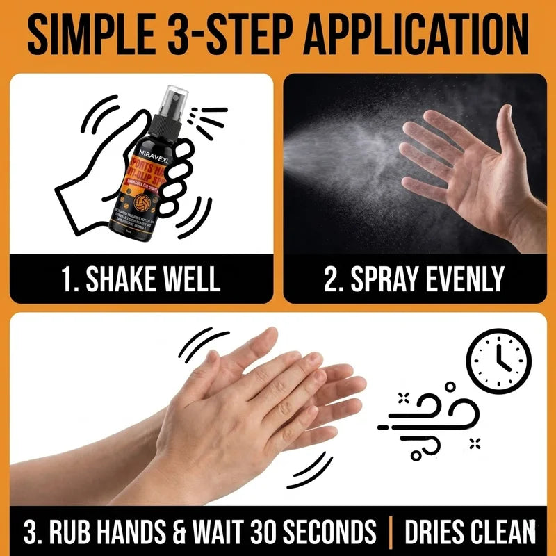 Grip Spray for Sports & Workout Hand Control - Anti-Sweat, Non-Sticky, 30/50ml