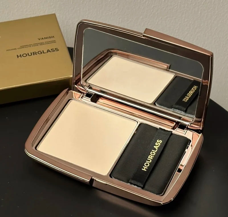 Oil-Control Translucent Face Powder with Mirror & Puff - Long-Lasting Makeup Setting, 10.5g