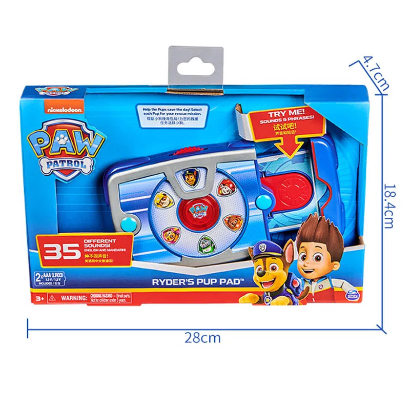 Kids Paw Patrol Ryder Pup Pad Tablet Playset with Sound - Rescue Mission Toy for Ages 3+