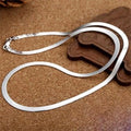 Silver Chain Necklace for Women Men 4MM Fine Jewelry Wedding Gift