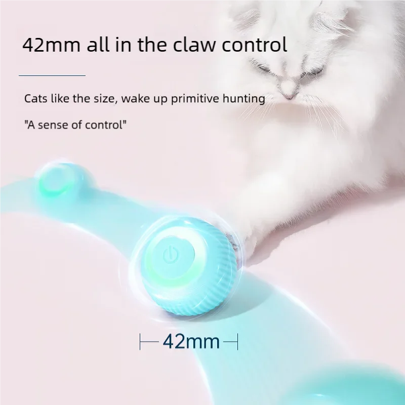Interactive Cat Toy with Automatic Rolling Ball for Indoor Play and Training