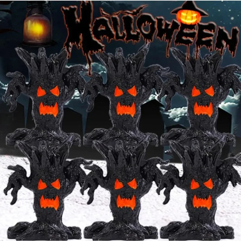 Halloween Dryad Micro Landscape Ornaments Set - Horror Atmosphere Resin Decor