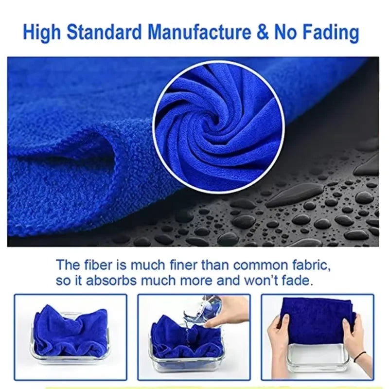 20 Pack Microfiber Car Wash Towels Drying Cloths Auto Detailing & Household Cleaning