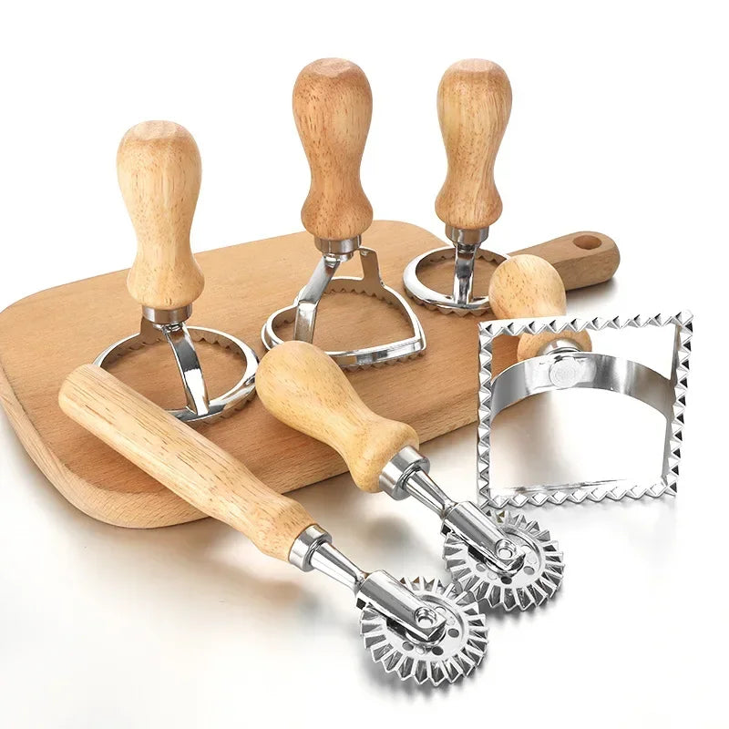 Stainless Steel Cookie Cutter Set with Pasta Press and Ravioli Mold Kit - Kitchen Tool Collection