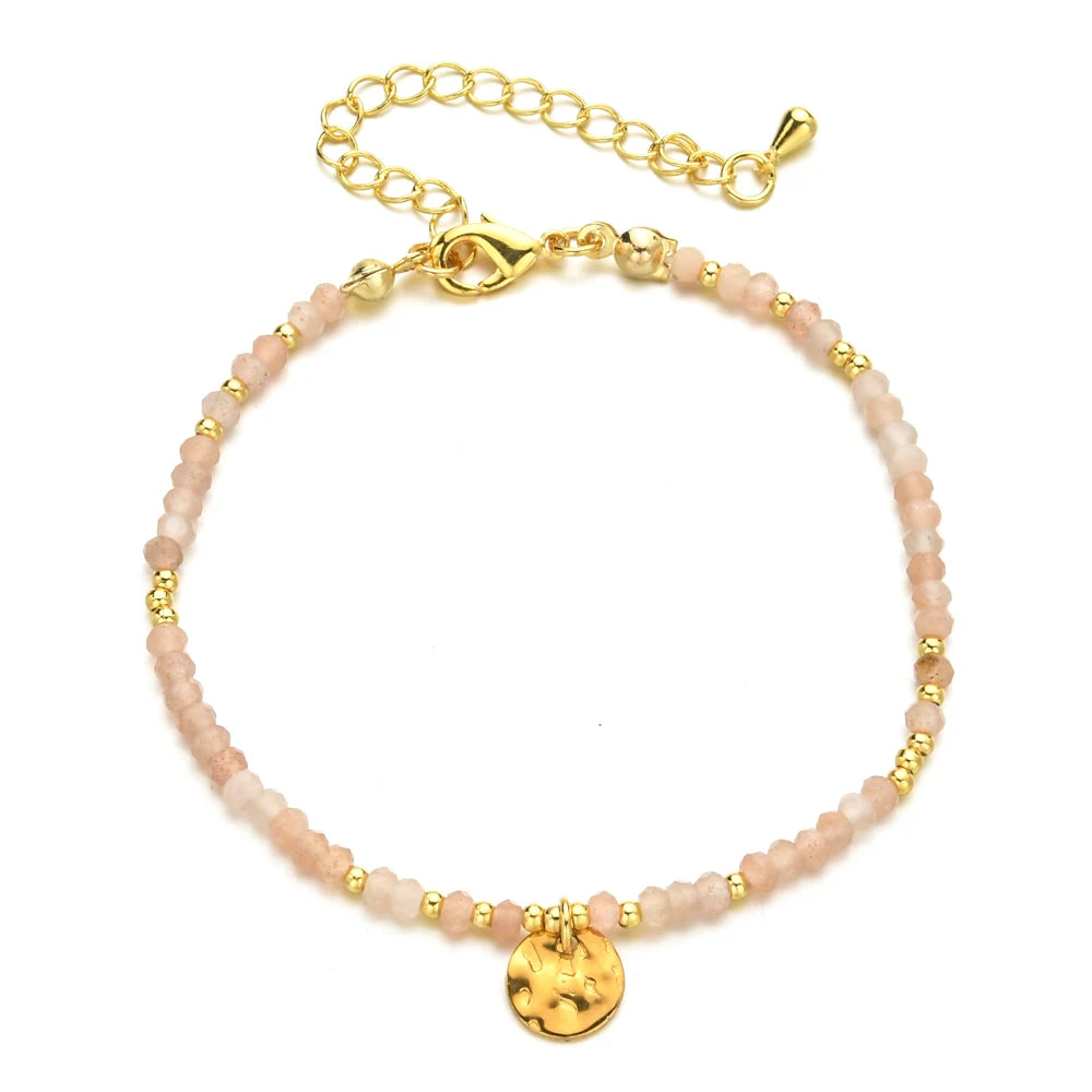 Natural Stone Beaded Bracelet for Women - Colorful Bohemian Friendship Jewelry