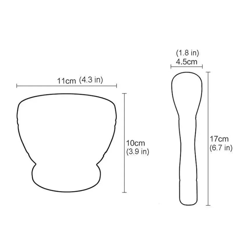 Resin Mortar and Pestle Spice Grinder Set for Herbs Garlic and Seasonings
