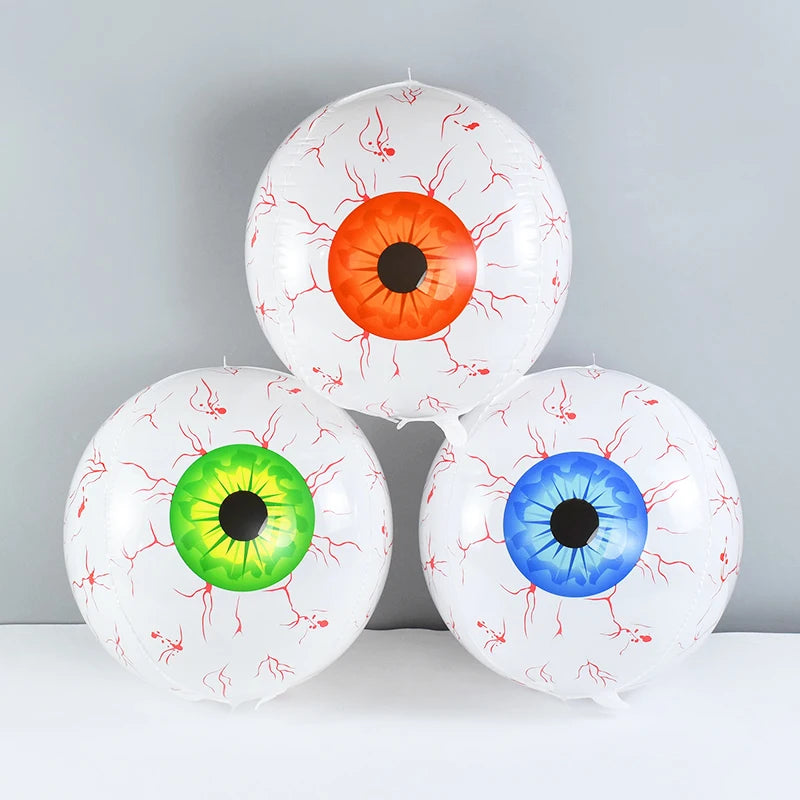 22-Inch Inflatable Halloween Eyeball Decorations Bloodshot Indoor Outdoor Garden Party Decor