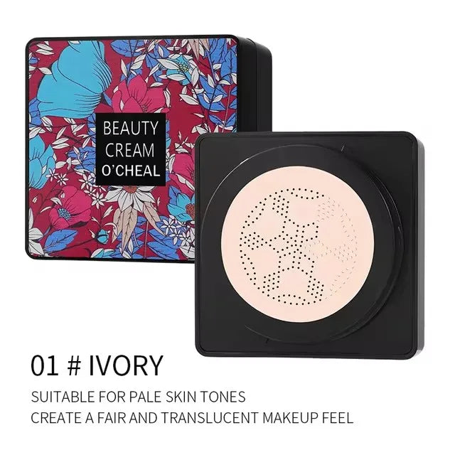 Mushroom Head Air Cushion CC Cream Foundation Concealer BB Face Makeup - Oil-Control, Whitening & Moisturizing