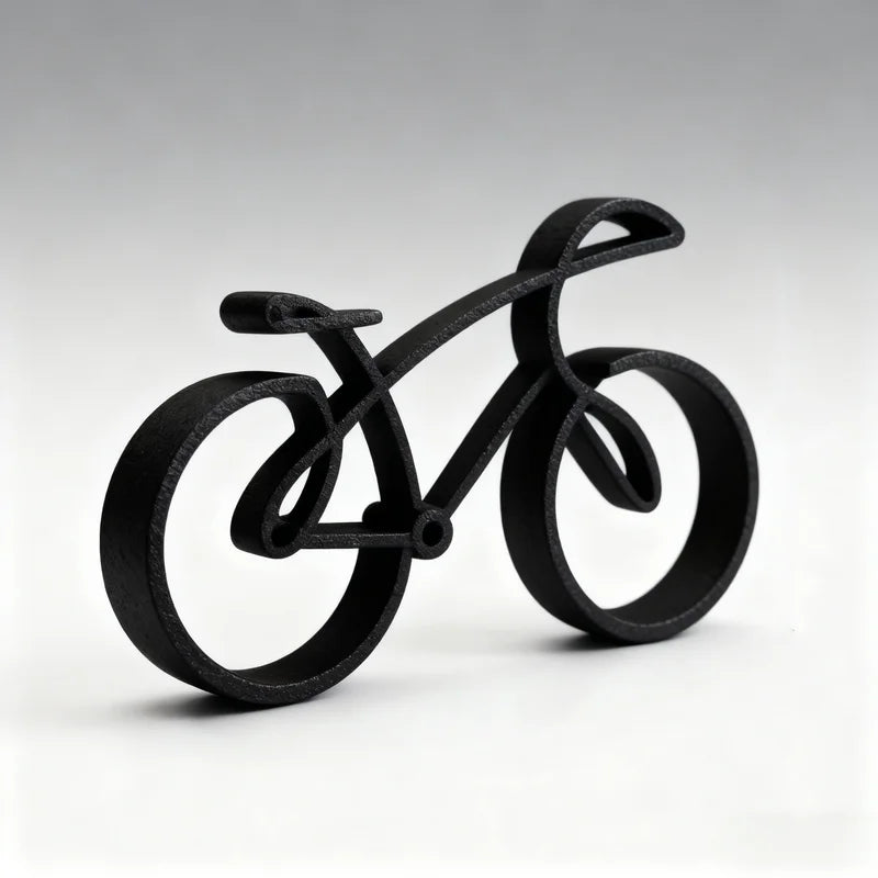 Minimalist 3D Printed Bicycle Sculpture for Desk Decor and Gift