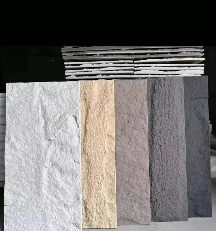 Industrial Faux Rock Texture Wallpaper for Accent Walls - Retro Cement Finish