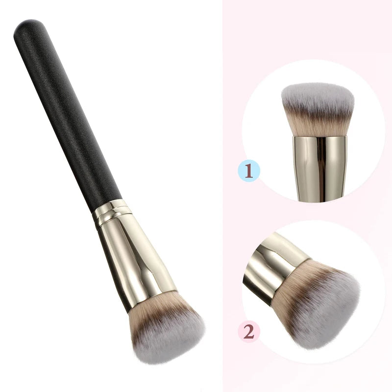 Professional Makeup Brush Set - Foundation & Concealer Brushes, 2 Pieces