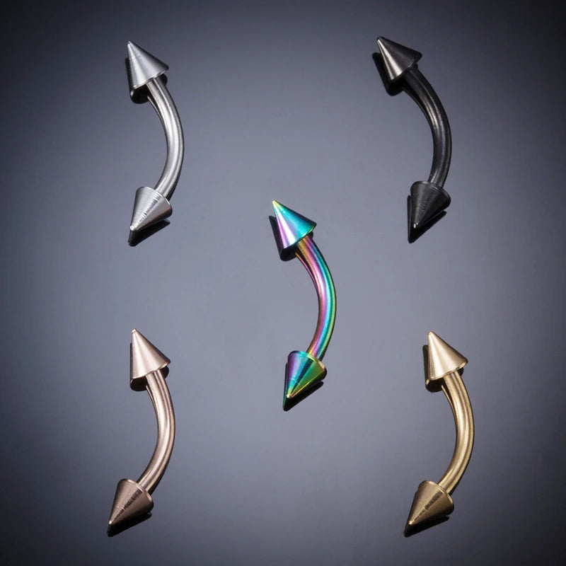 1/5Pcs Body Jewelry Set - Curved Lip, Eyebrow, Navel, Cartilage Piercing Rings