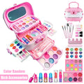 Kids Makeup Kit for Girls Princess Pretend Play Cosmetic Set with Mirror - Washable & Safe Toys for Birthday Gifts