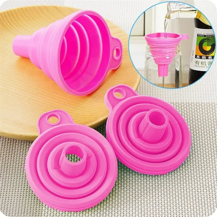 Silicone Collapsible Funnel Set - Foldable Kitchen & Household Gadgets