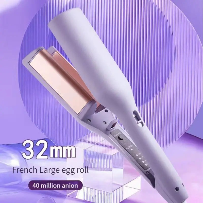 Automatic 32mm Curling Iron for Long-Lasting French Style Waves - Anti-Flame Design