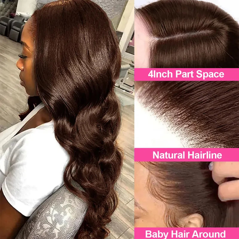 Brazilian Human Hair Wigs 13x4/13x6 HD Lace Front Body Wave 200 Density
