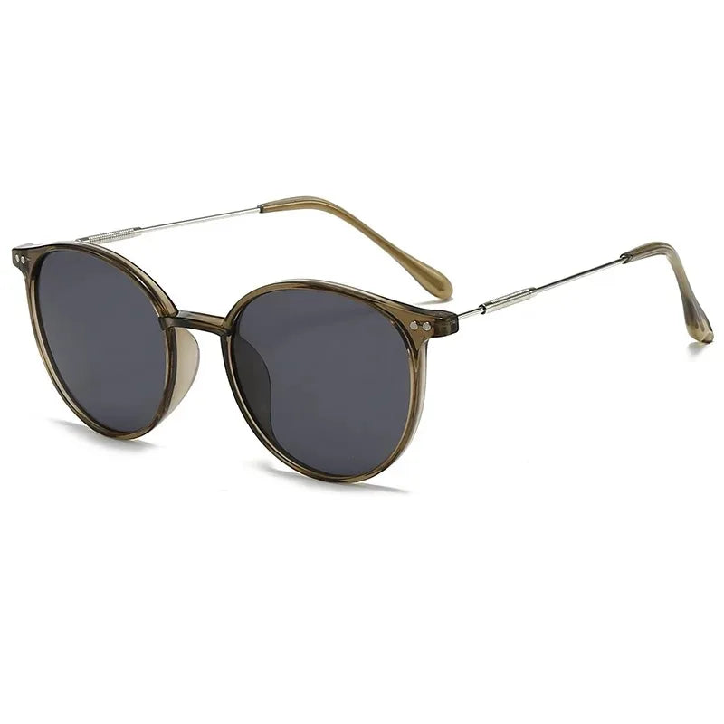 Round Vintage Sunglasses for Women and Men UV400 Outdoor Sun Glasses