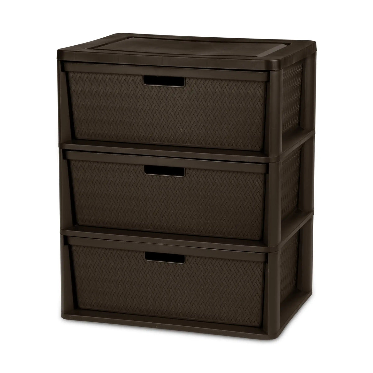 Multi-Color Wide 3 Drawer Plastic Storage Tower with Removable Bins