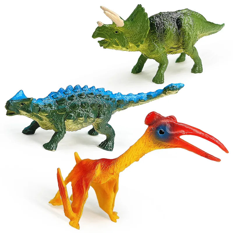 12-Piece Dinosaur Toy Set - Realistic Plastic Models for Kids, Educational & Play