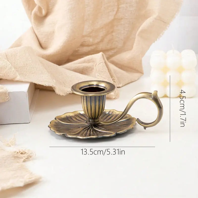 European Style Church Candlestick Decor Zinc Composite Candle Holder Home Office Living Room