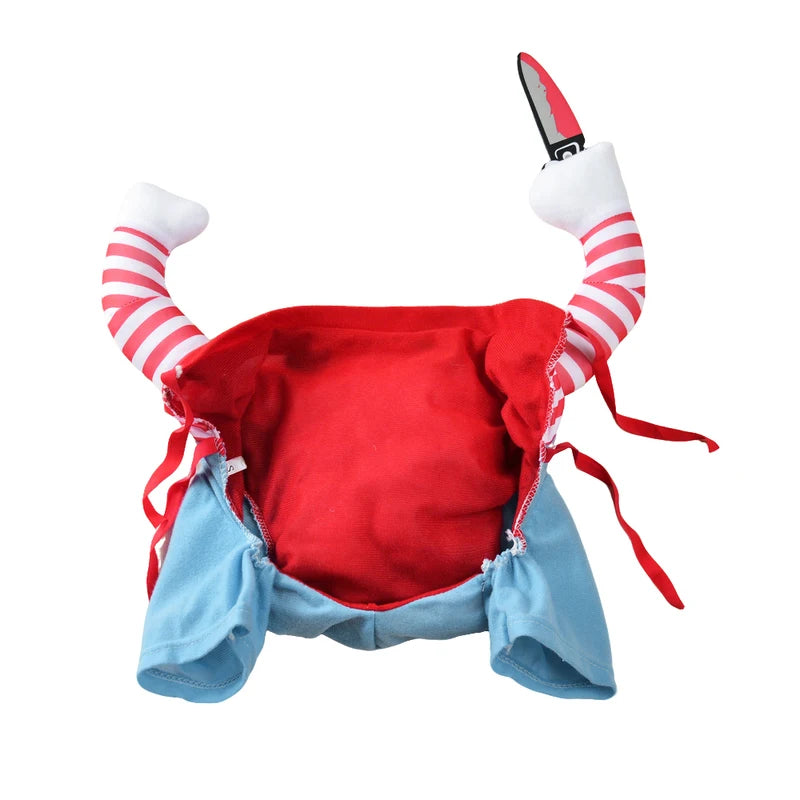 Funny Cat Halloween Cosplay Costume with Jumpsuit and Foam Knife - Small to XL