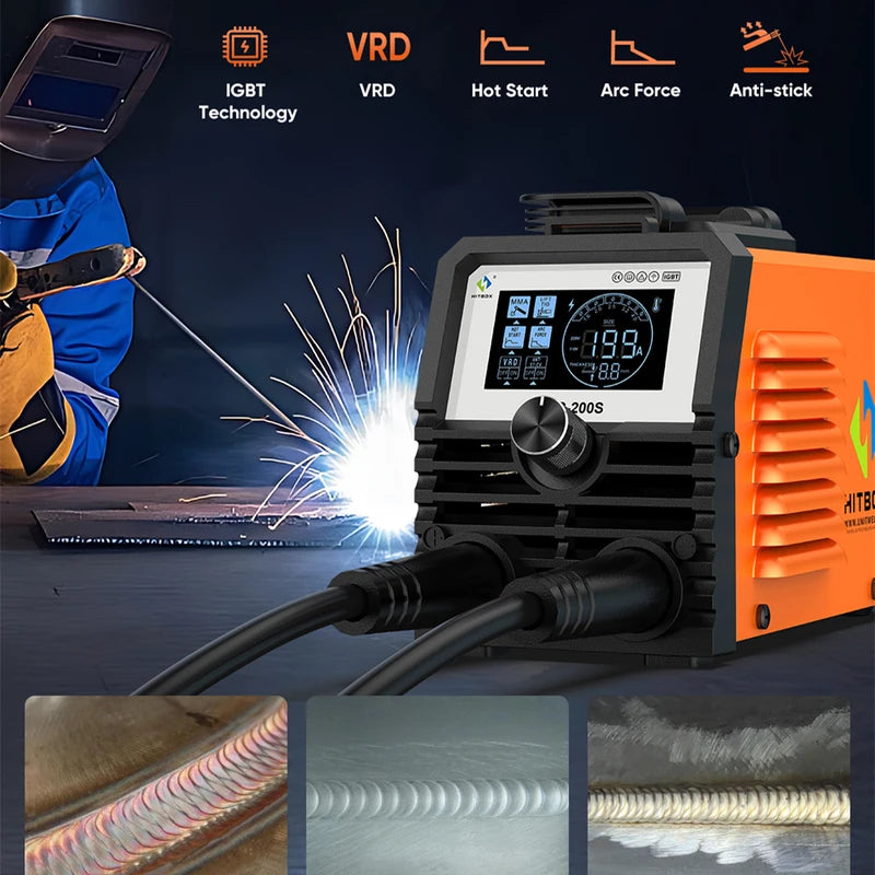 Portable Arc Welding Machine 2-in-1 MMA TIG Inverter Digital Display 220V