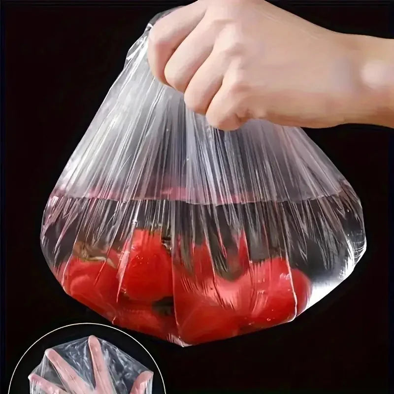 Reusable Food Storage Covers 100-Pack Stretchable Plastic Bowl & Plate Seals