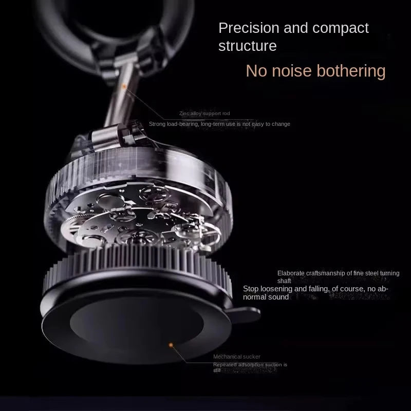 Magnetic Car Phone Mount with Vacuum Suction Stand for Live Streaming and Navigation