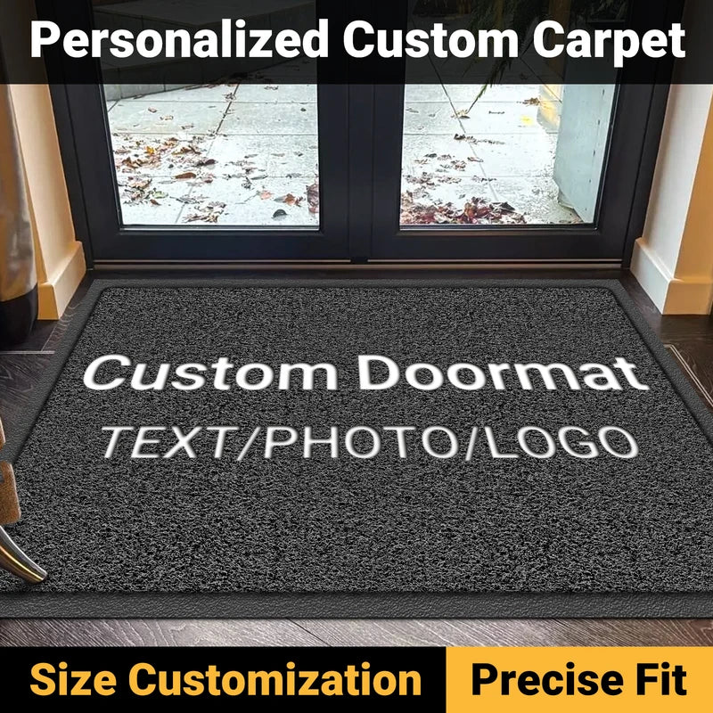 Personalized Custom Doormat with Logo - Indoor Outdoor Anti-Slip Rug
