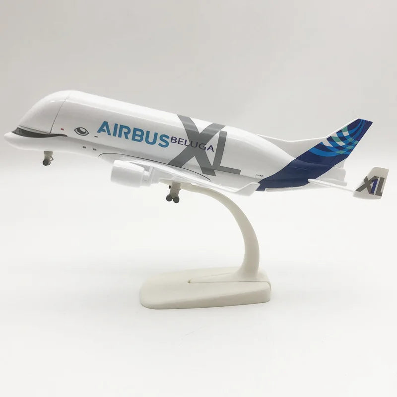 Diecast Resin Aircraft Model - Airbus A330 Beluga Airplane with Open Cargo Bay, 42cm/20cm Scale, Base Display, Multi-Color