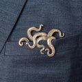 Creative Crocodile Tiger Octopus Animal Brooches for Men Women - Retro Jewelry