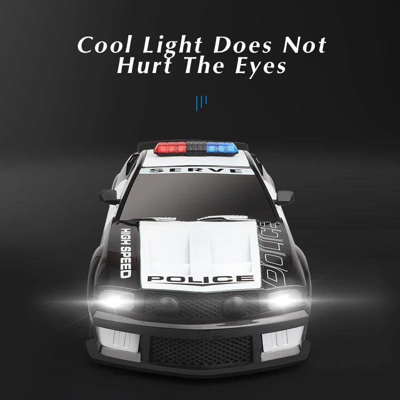 1/12 Scale Remote Control Police Car with Lights - Fast Drift Vehicle for Kids